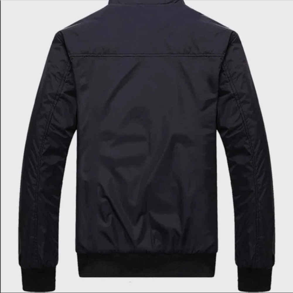 Mens padded quilted zip up bomber jacket - Picture 7 of 10